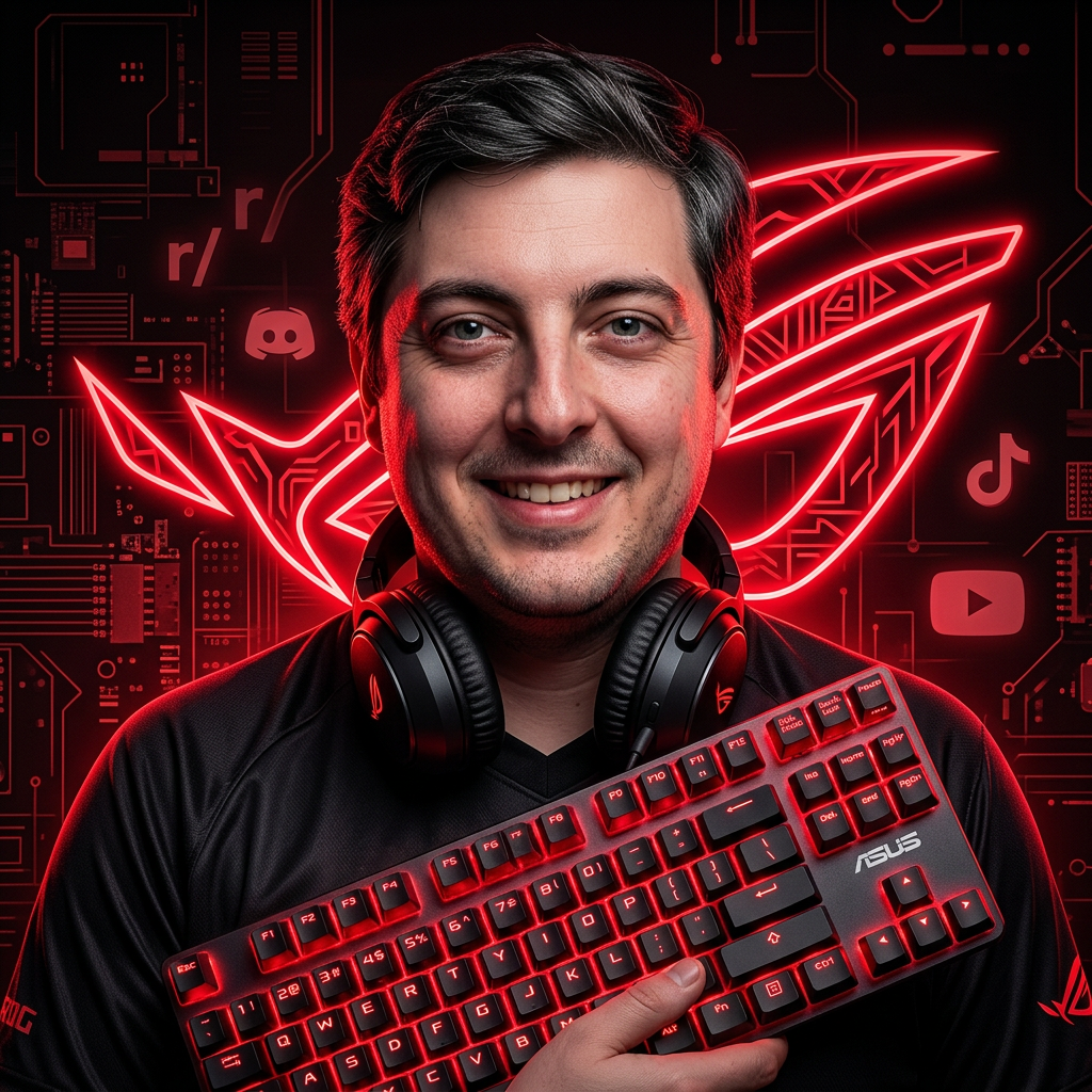 Dominick Finetti rendered as ROG-style box art — Player 1